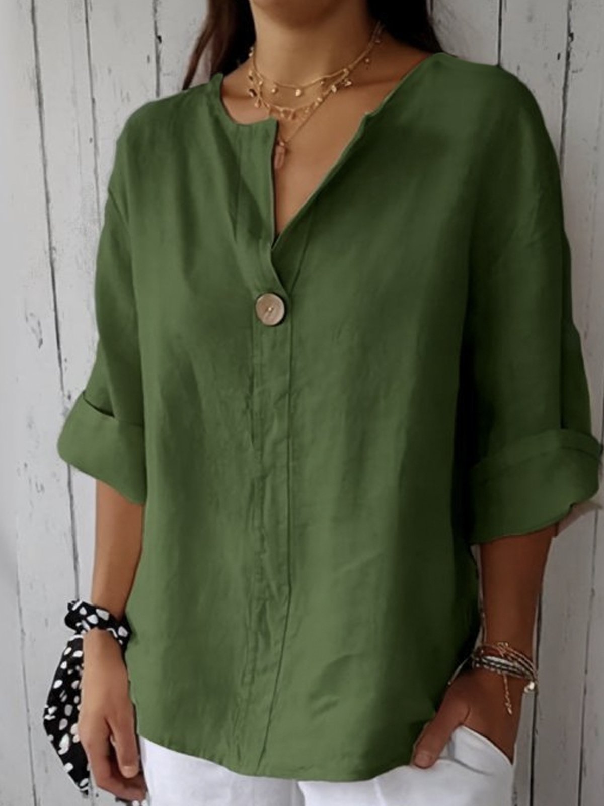 Aubri | Relaxed V-neck Blouse