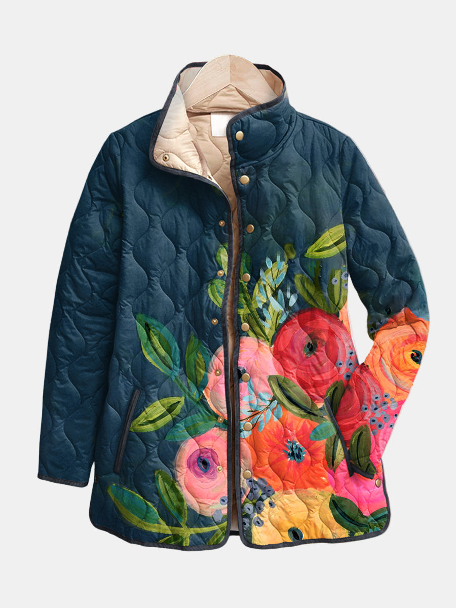 Primrose | Vintage Floral Print Quilted Jacket