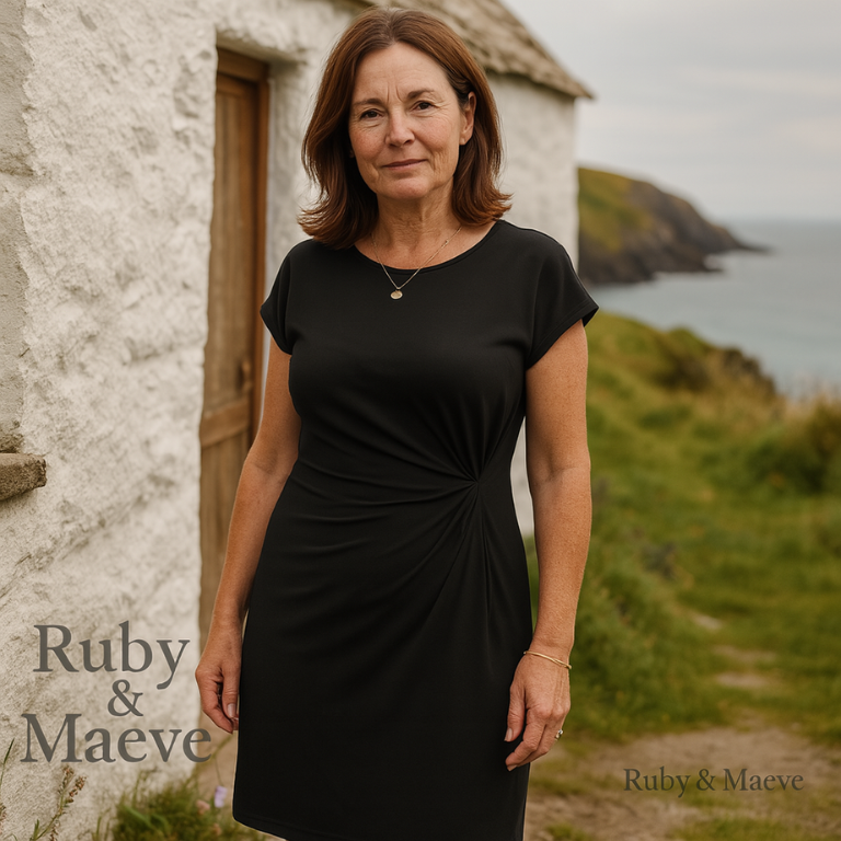 Alicah | Short Sleeve Formal Midi Dress