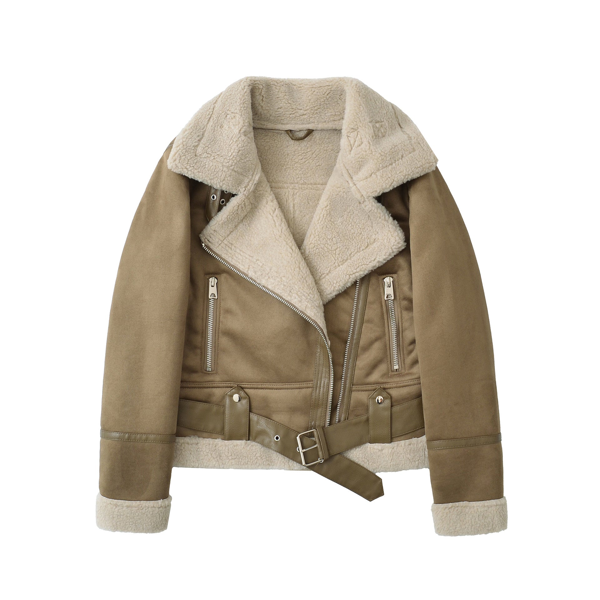 Flor | Suede Velvet Fur Lambswool Jacket