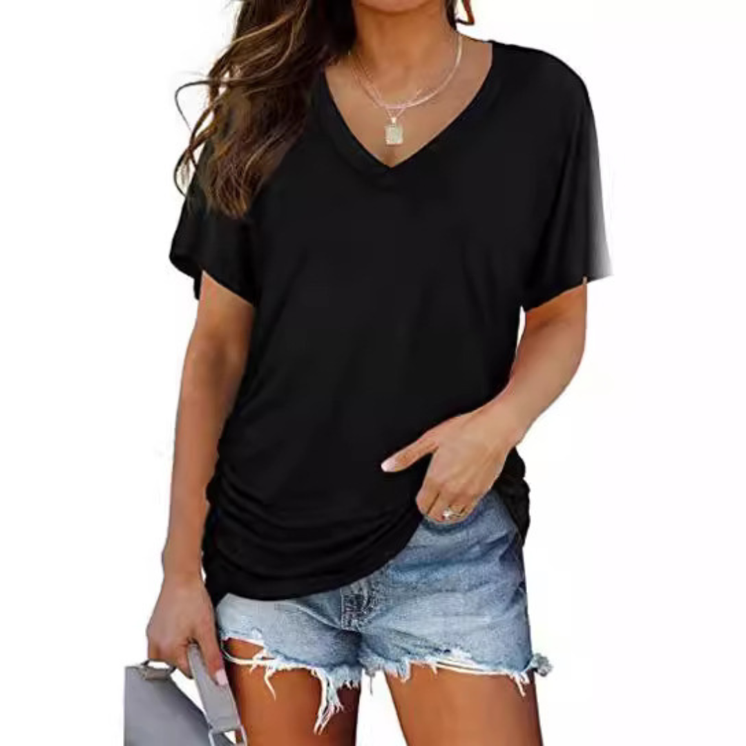 Carly | Classic V-Neck Loose Fit Shirt
