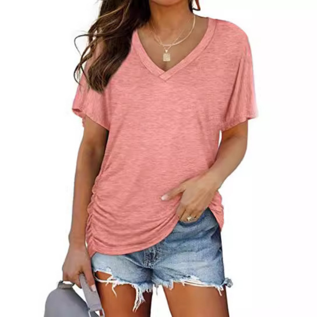 Carly | Classic V-Neck Loose Fit Shirt