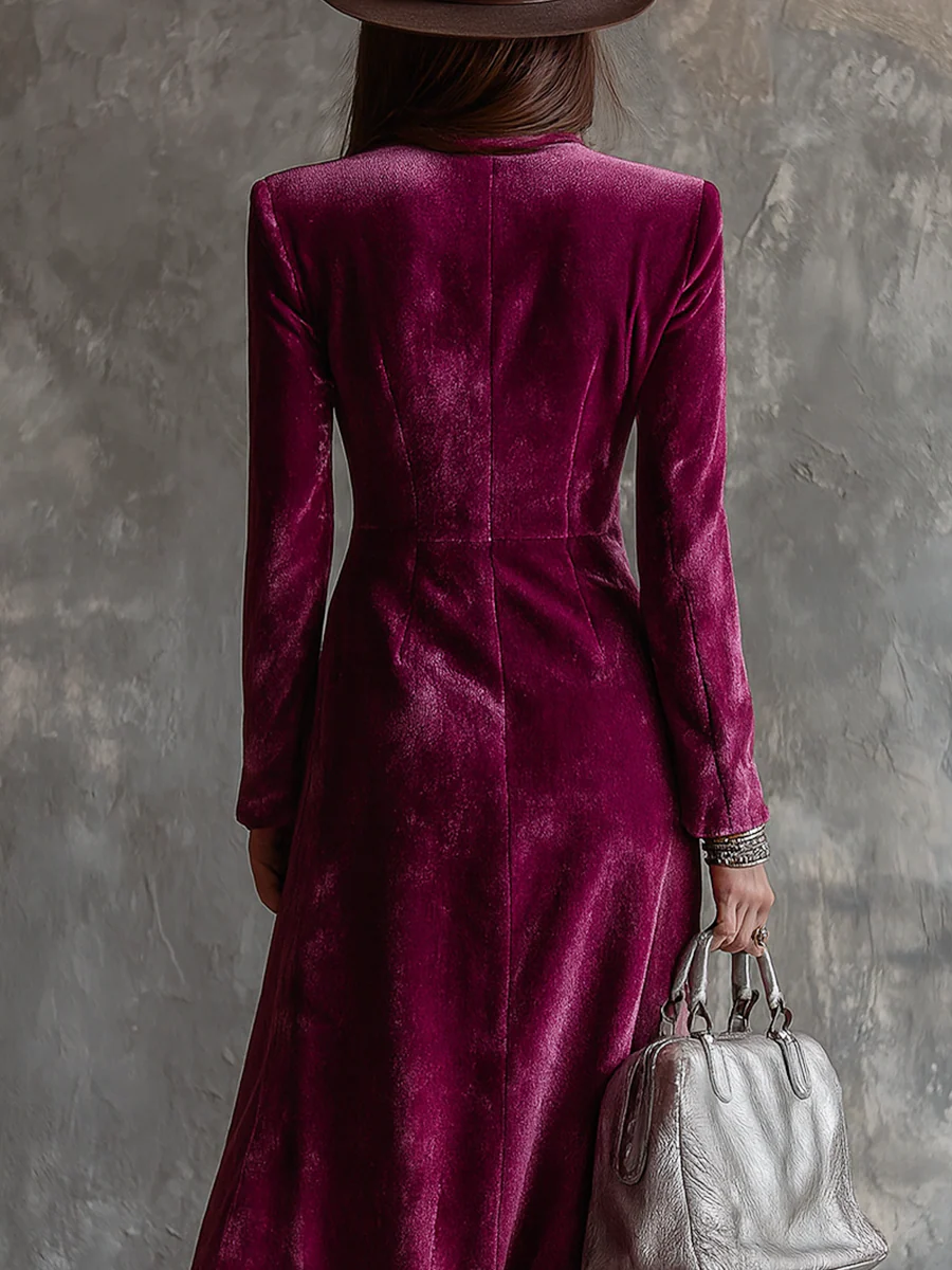 Glory | Velvet Maxi Blazer Dress
