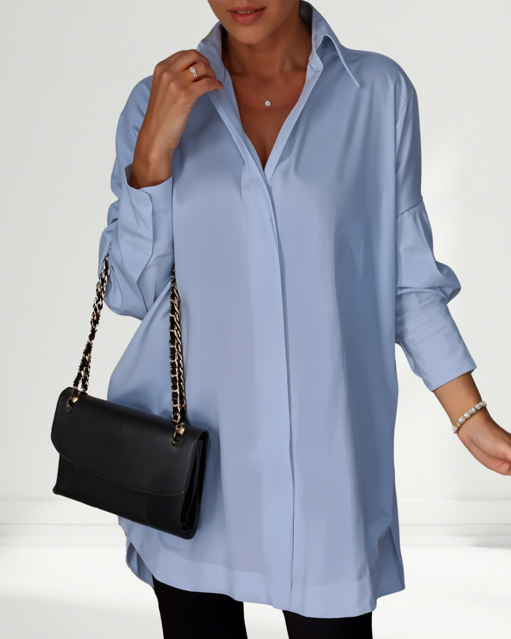 Lucrece | Oversized Lapel Button Shirt