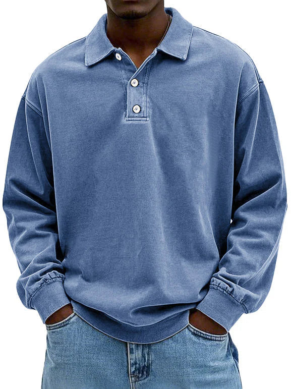 Edgar | Long Sleeve Polo Shirt