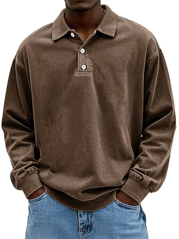 Edgar | Long Sleeve Polo Shirt