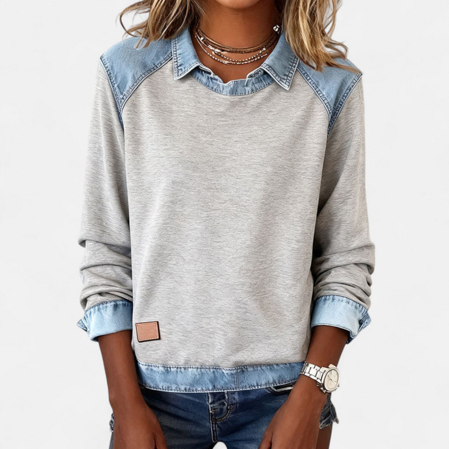 Quincee | Trendy Collared Long Sleeve