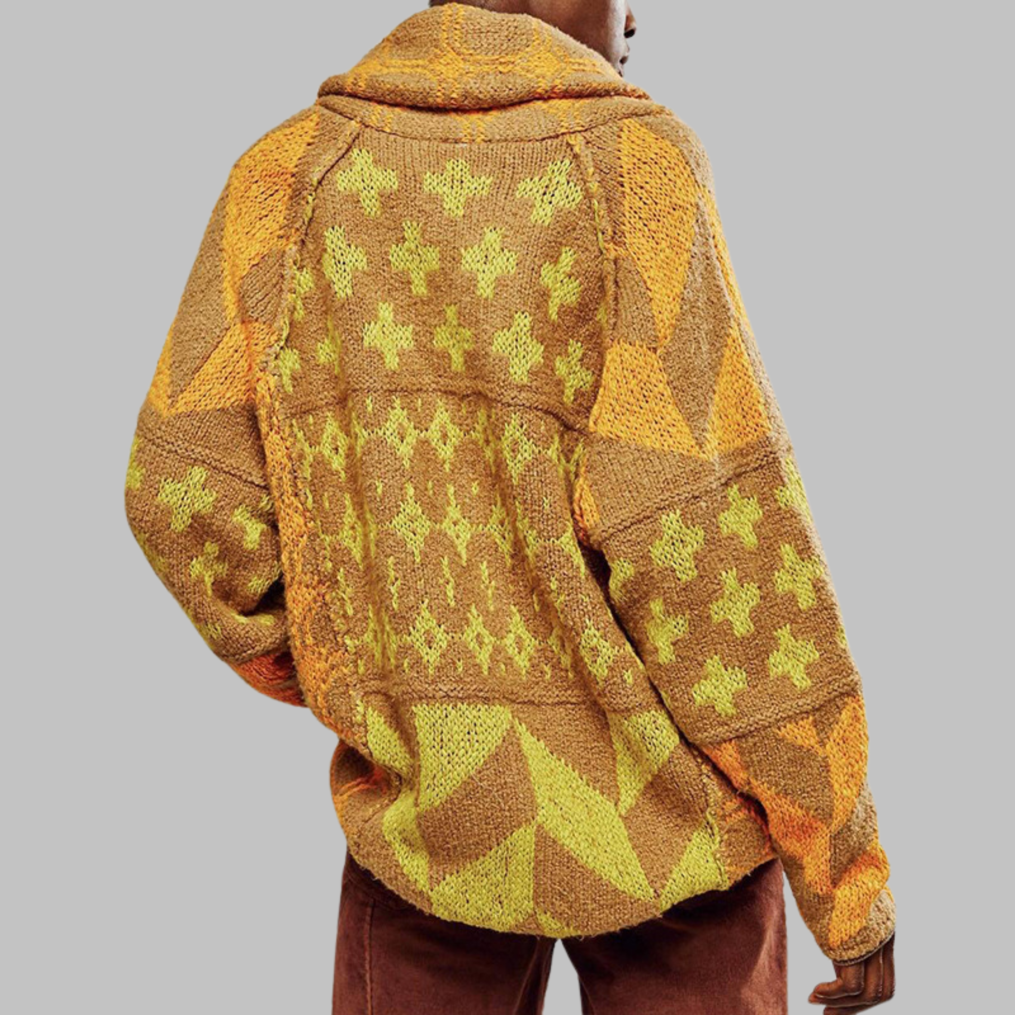 Ravenna | Vintage Oversized Button-Down Collar Cardigan