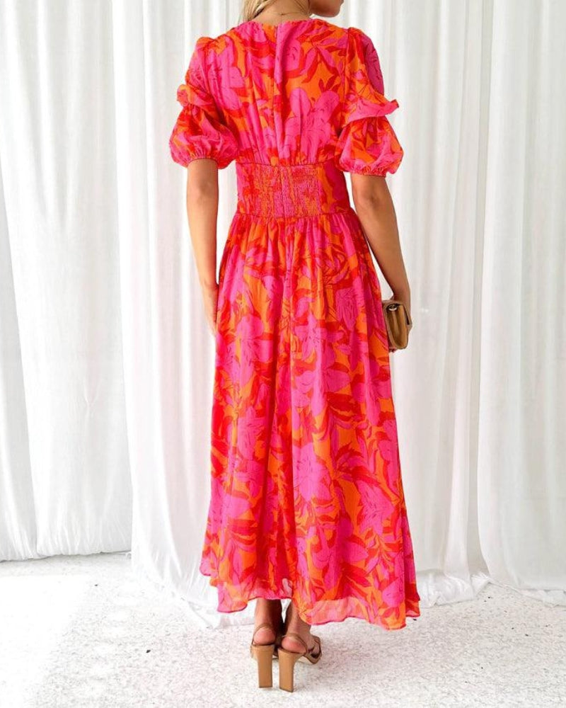 Diana | Red Pink Maxi Dress