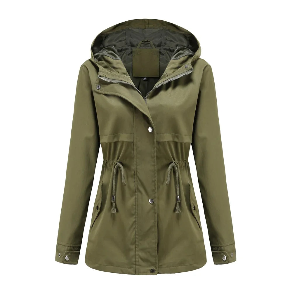 Lydia | Hooded Windbreaker Waterproof Coat