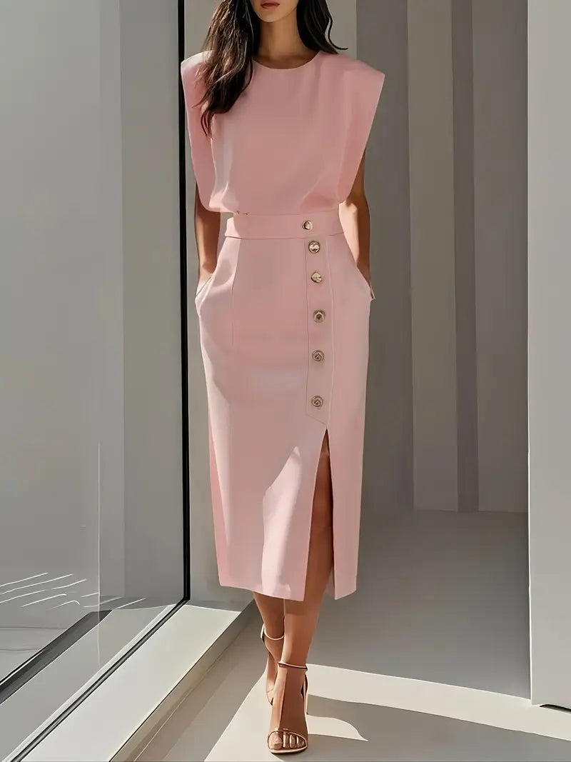 Dalia | Midi Dress with Side Slit