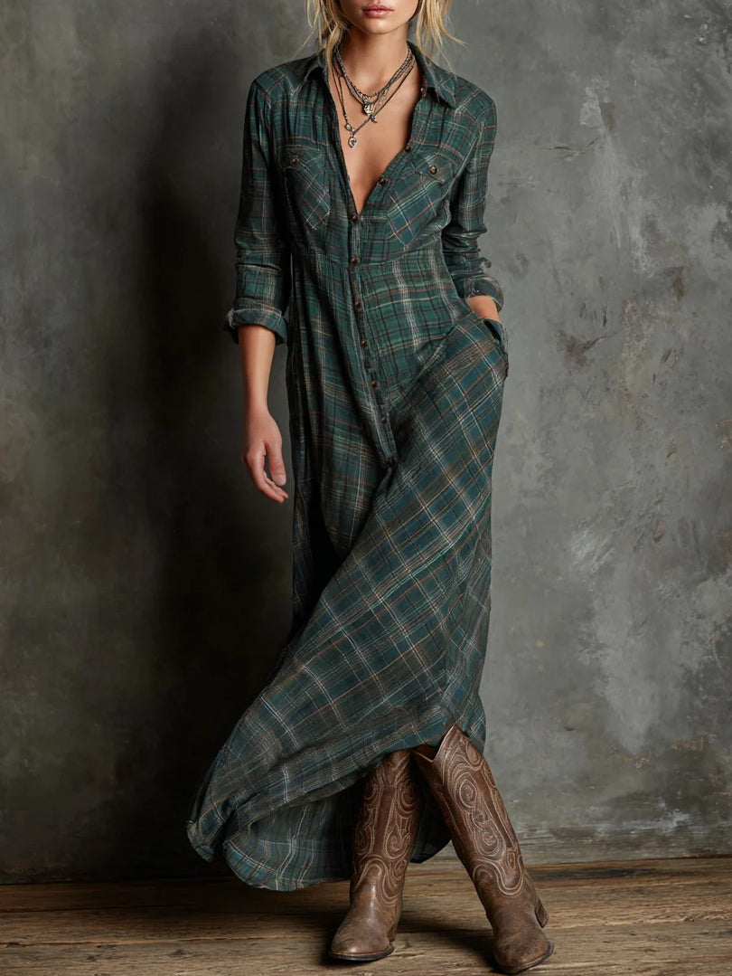 Eloisa | Checkered Maxi Dress