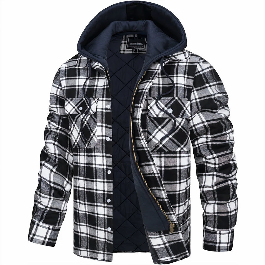 Leonce | Classic Plaid Hooded Jacket